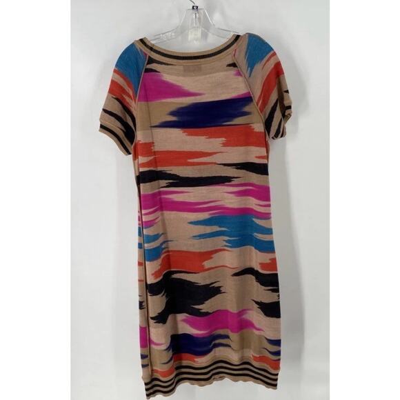 Missoni Italy Short Sleeve Round Neck Lightly Sheer Sweater Dress Sz. 48 - Picture 3 of 9